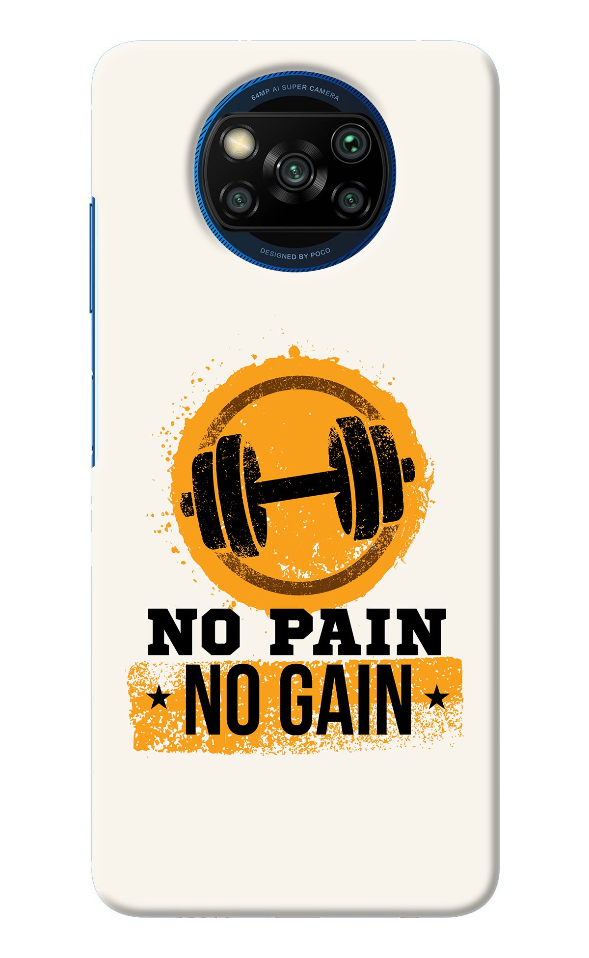 No Pain No Gain Poco X3/X3 Pro Back Cover