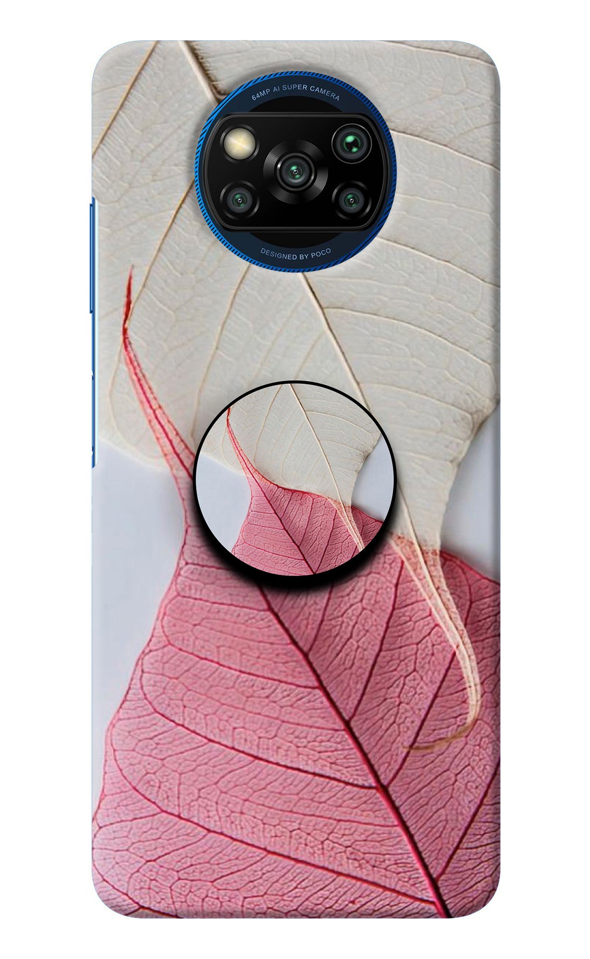 White Pink Leaf Poco X3/X3 Pro Pop Case