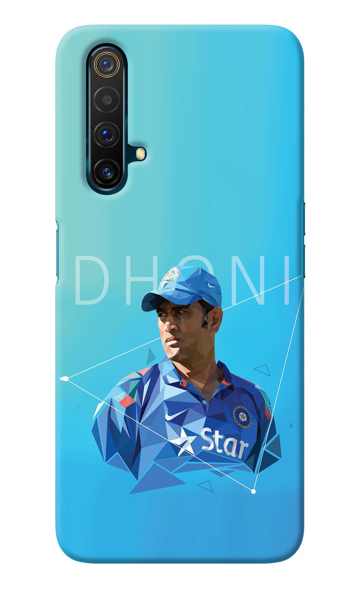 Dhoni Artwork Realme X3 Back Cover