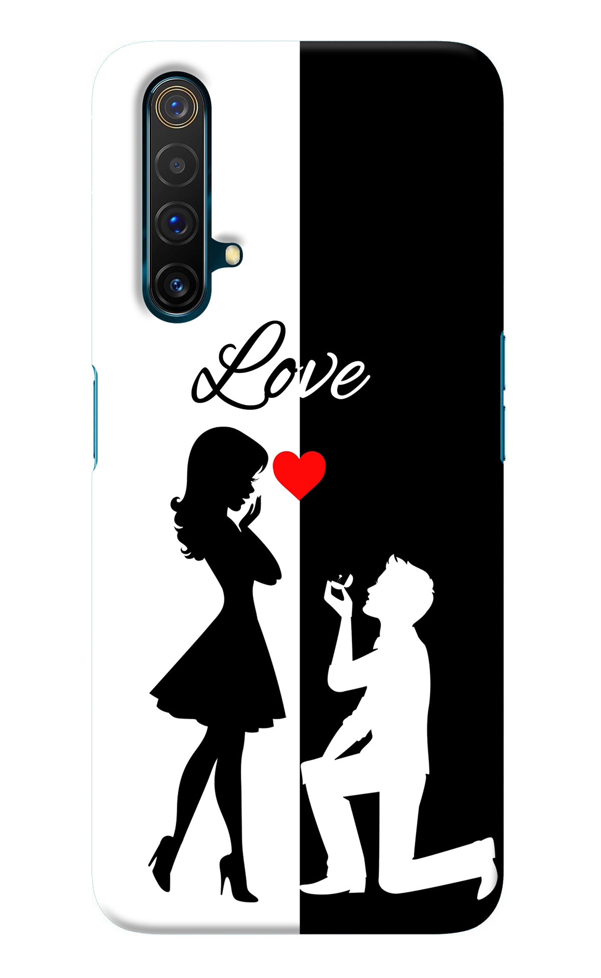 Love Propose Black And White Realme X3 Back Cover