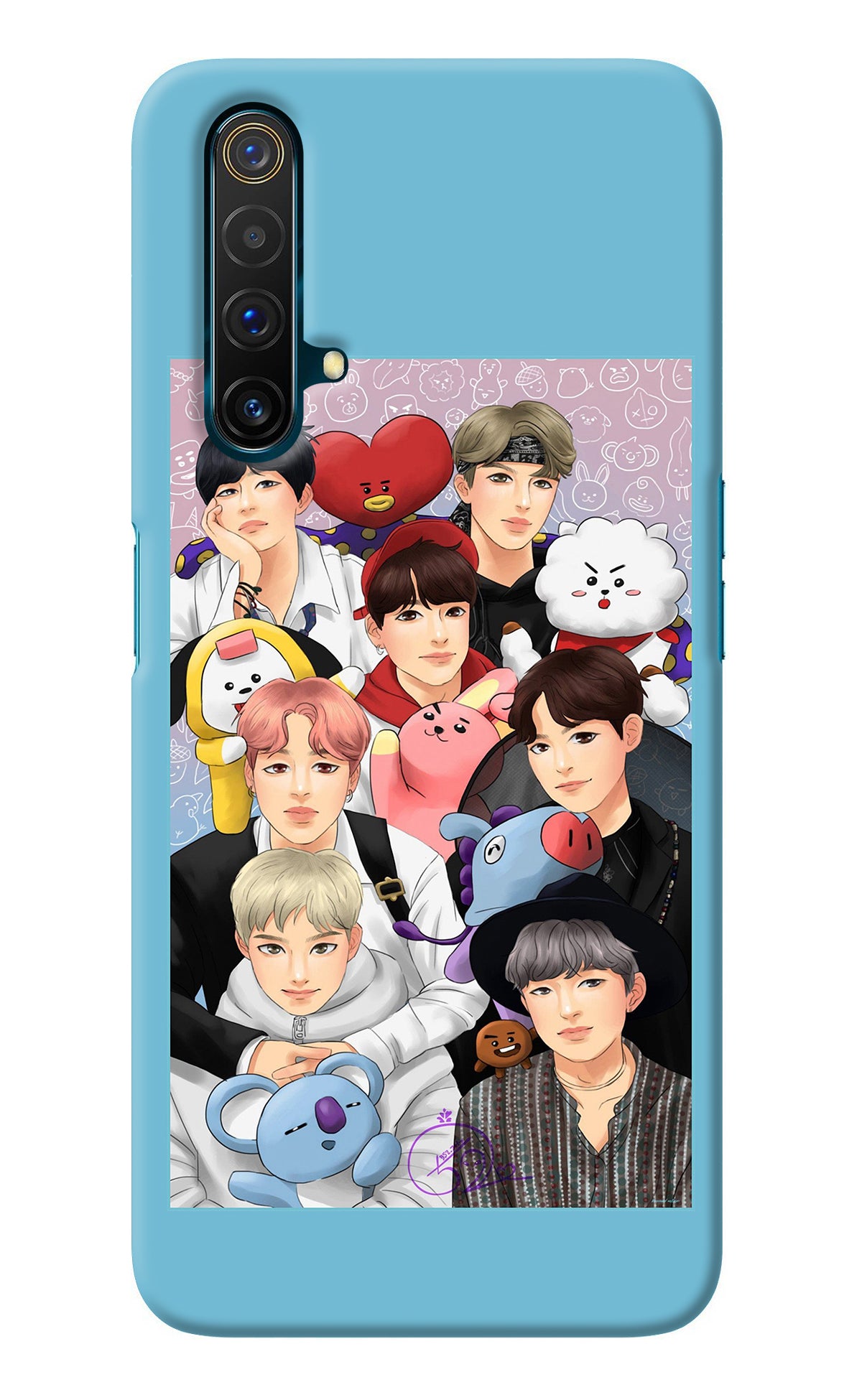 BTS with animals Realme X3 Back Cover