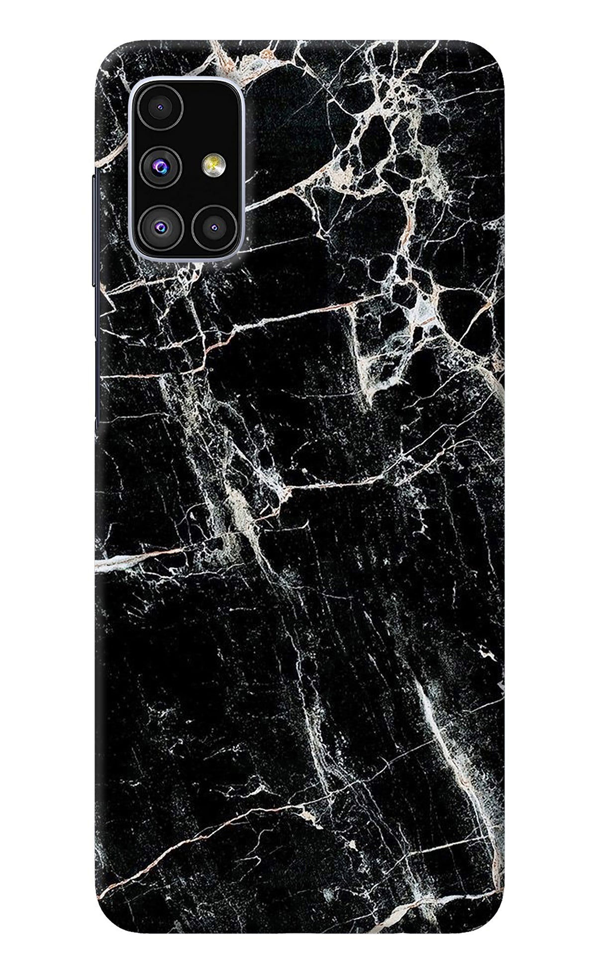 Black Marble Texture Samsung M51 Back Cover