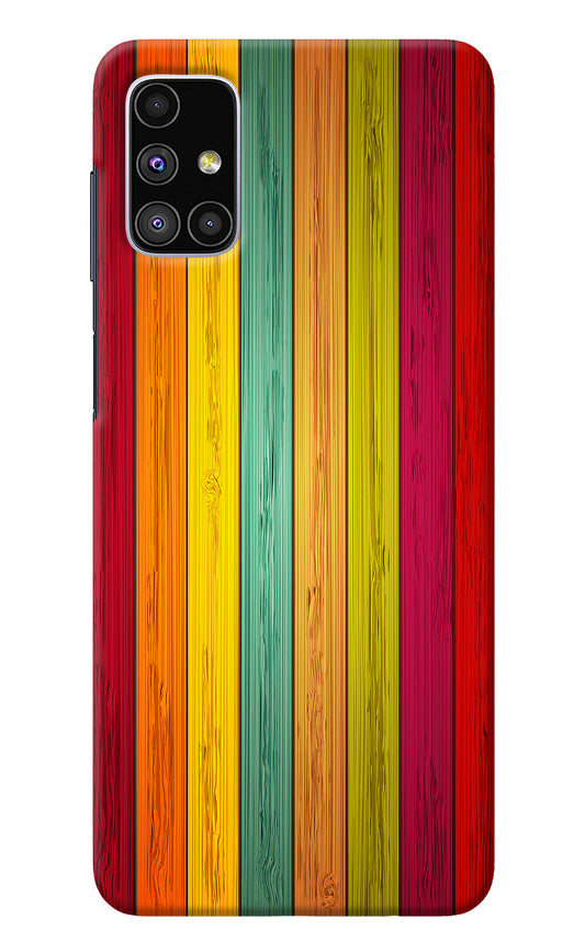 Multicolor Wooden Samsung M51 Back Cover