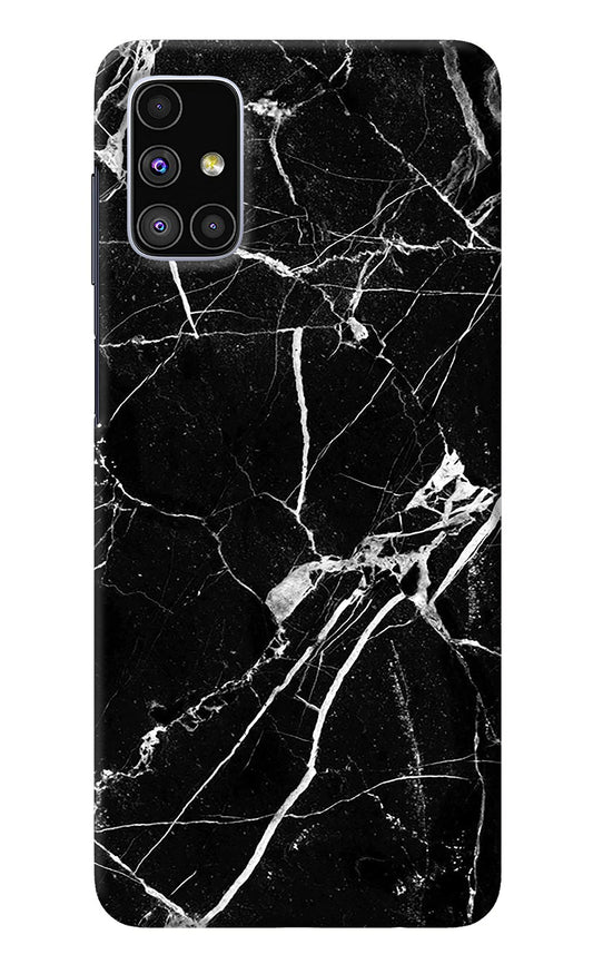 Black Marble Pattern Samsung M51 Back Cover