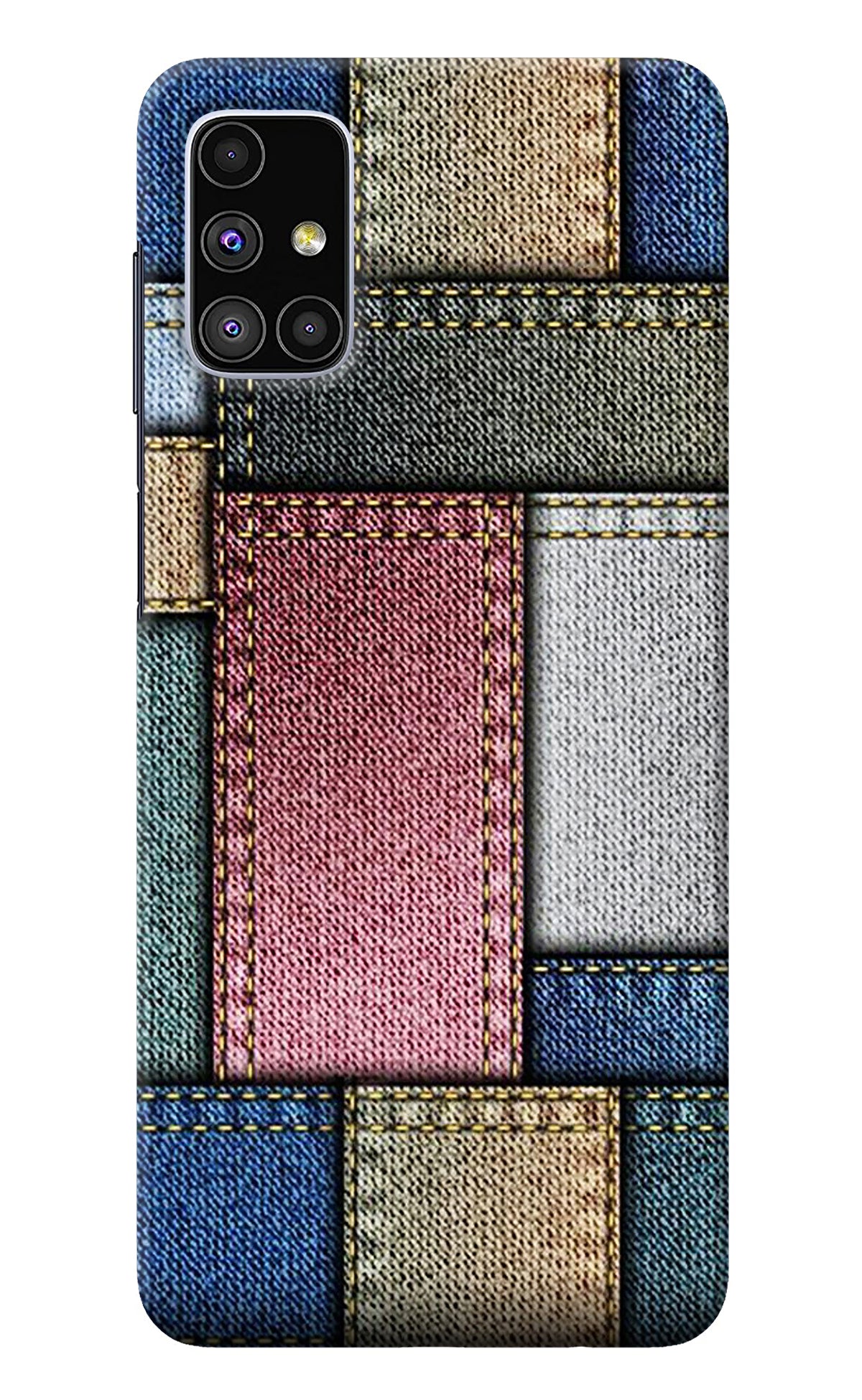 Multicolor Jeans Samsung M51 Back Cover