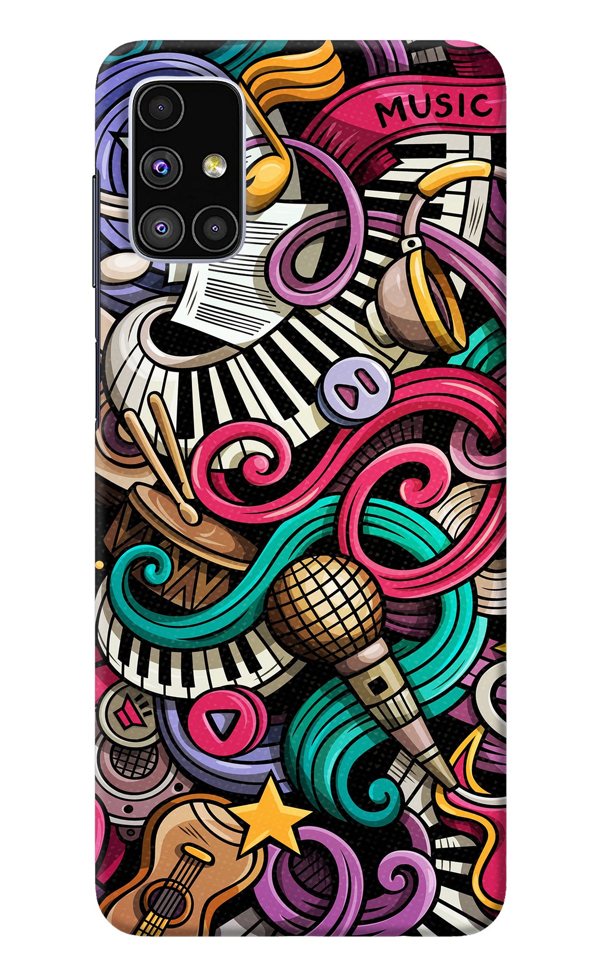 Music Abstract Samsung M51 Back Cover