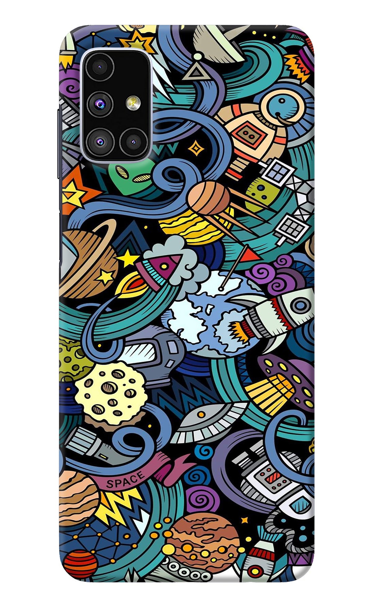 Space Abstract Samsung M51 Back Cover