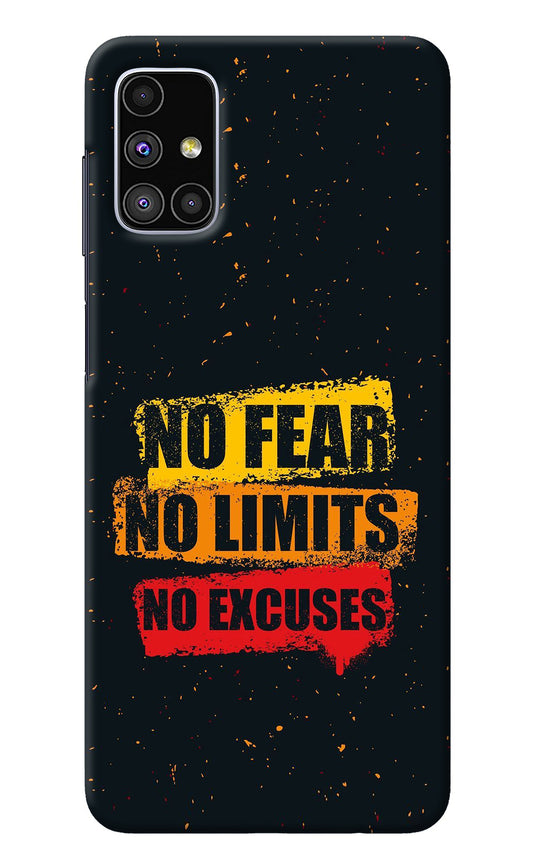 No Fear No Limits No Excuse Samsung M51 Back Cover
