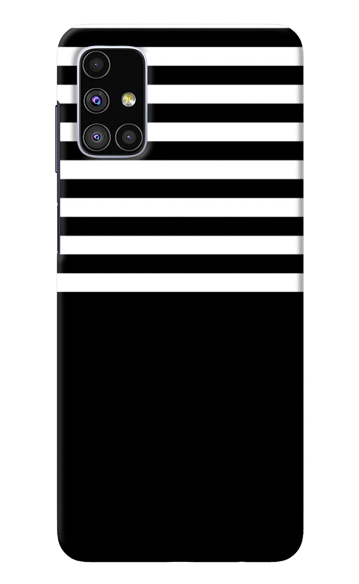 Black and White Print Samsung M51 Back Cover