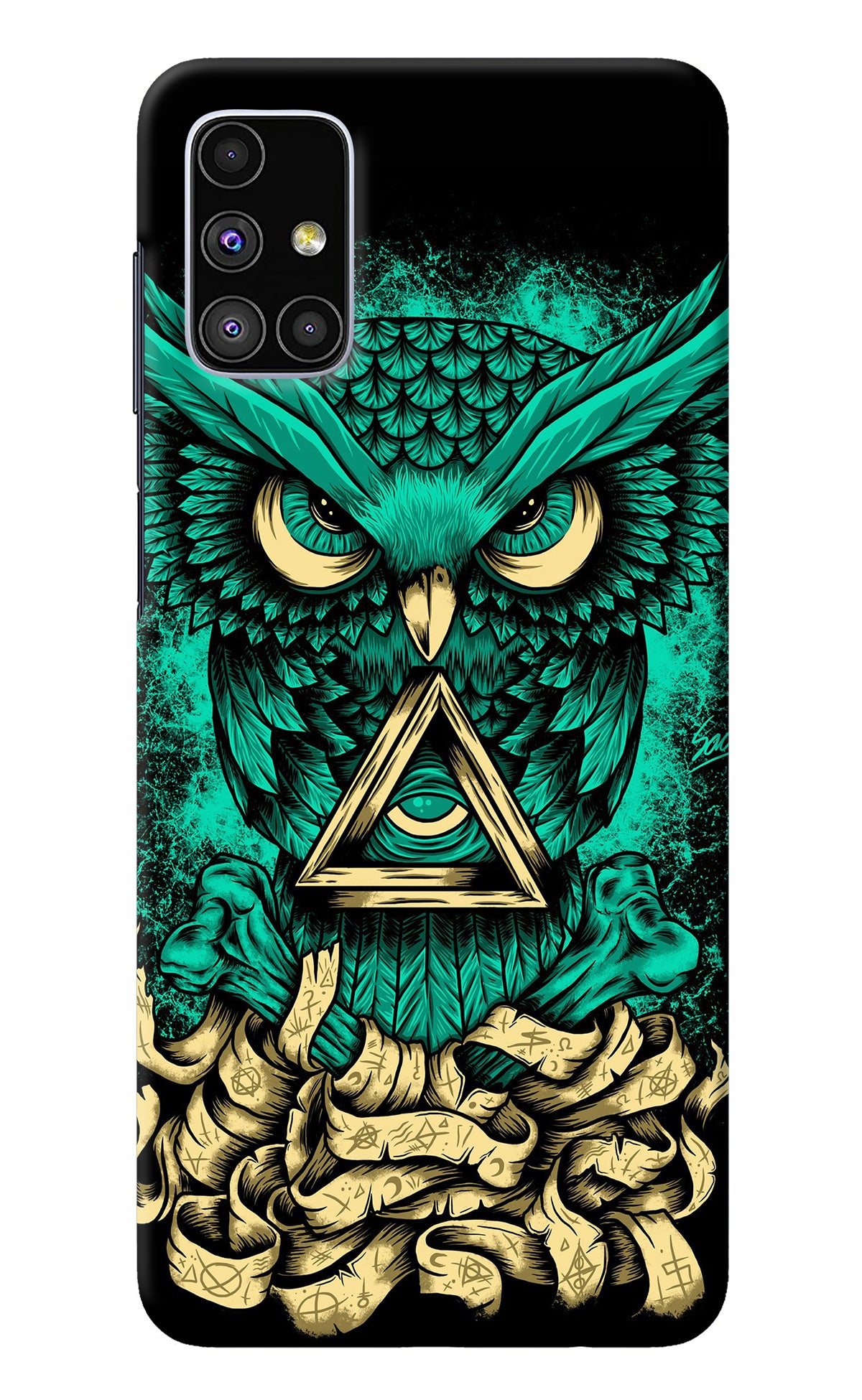 Green Owl Samsung M51 Back Cover