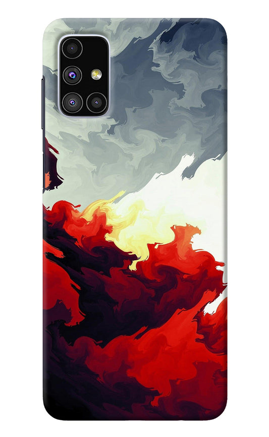 Fire Cloud Samsung M51 Back Cover
