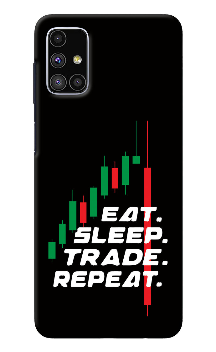Eat Sleep Trade Repeat Samsung M51 Back Cover