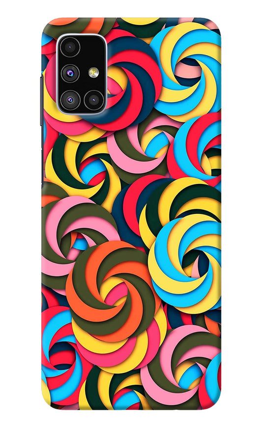 Spiral Pattern Samsung M51 Back Cover