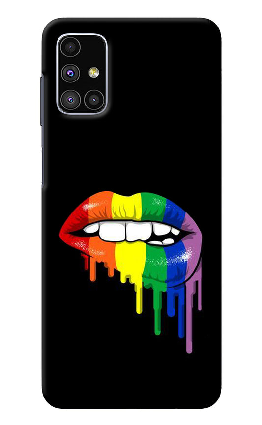 Lips Biting Samsung M51 Back Cover