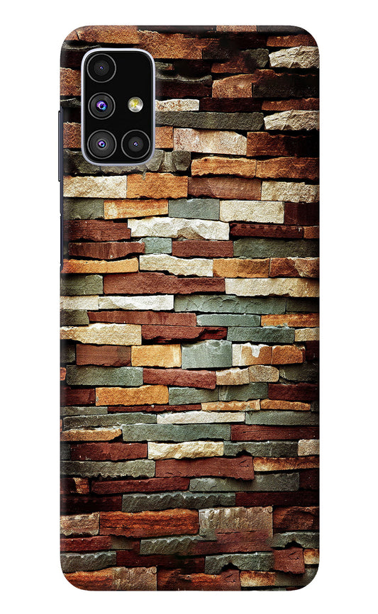Bricks Pattern Samsung M51 Back Cover