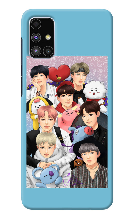 BTS with animals Samsung M51 Back Cover