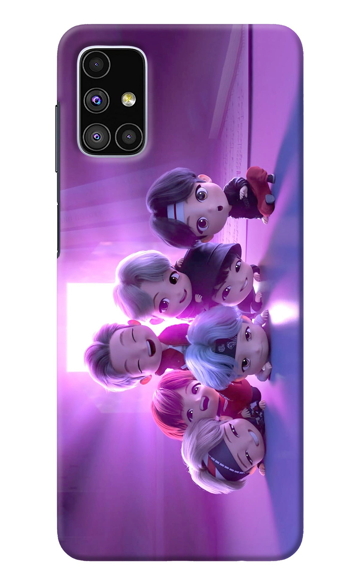 BTS Chibi Samsung M51 Back Cover