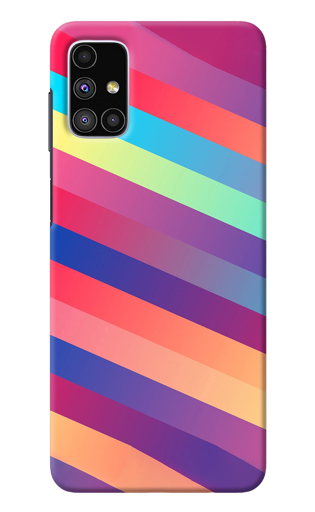 Stripes color Samsung M51 Back Cover