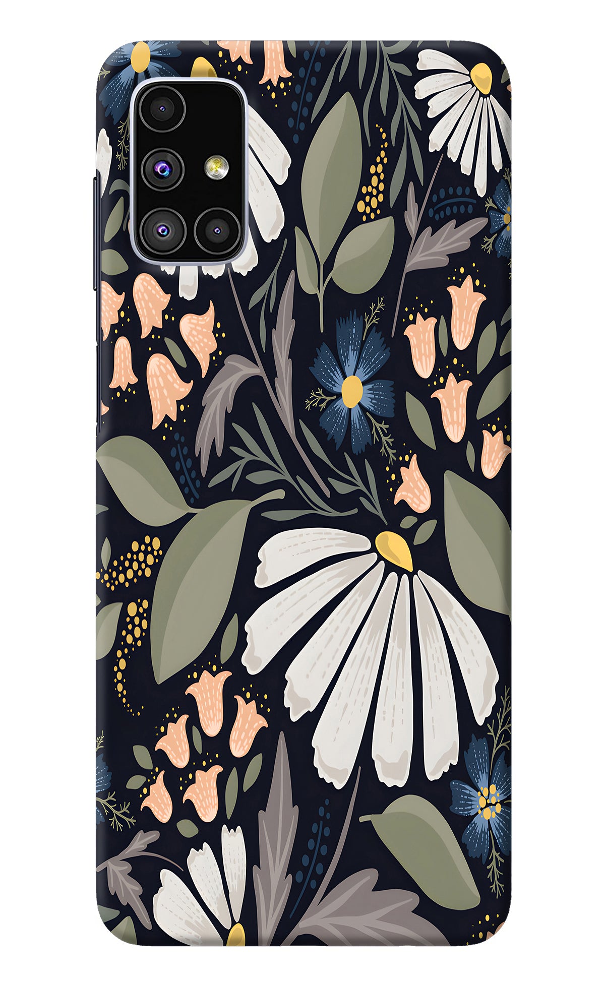 Flowers Art Samsung M51 Back Cover