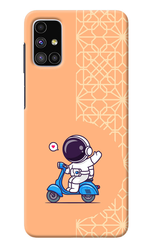 Cute Astronaut Riding Samsung M51 Back Cover