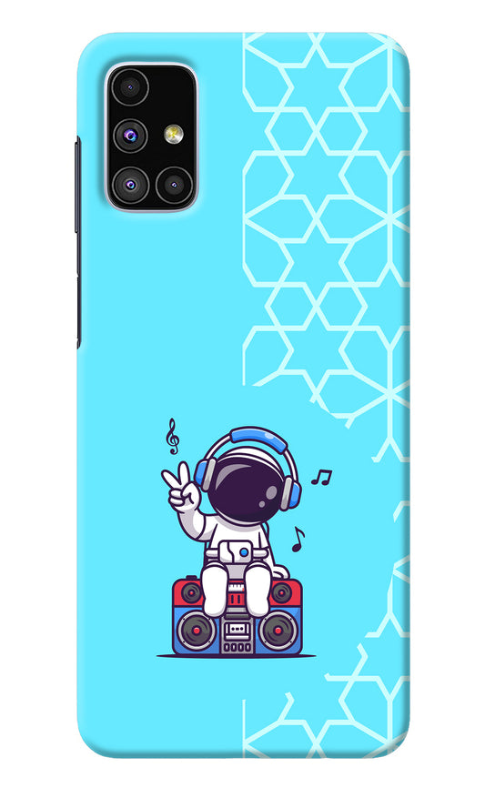 Cute Astronaut Chilling Samsung M51 Back Cover