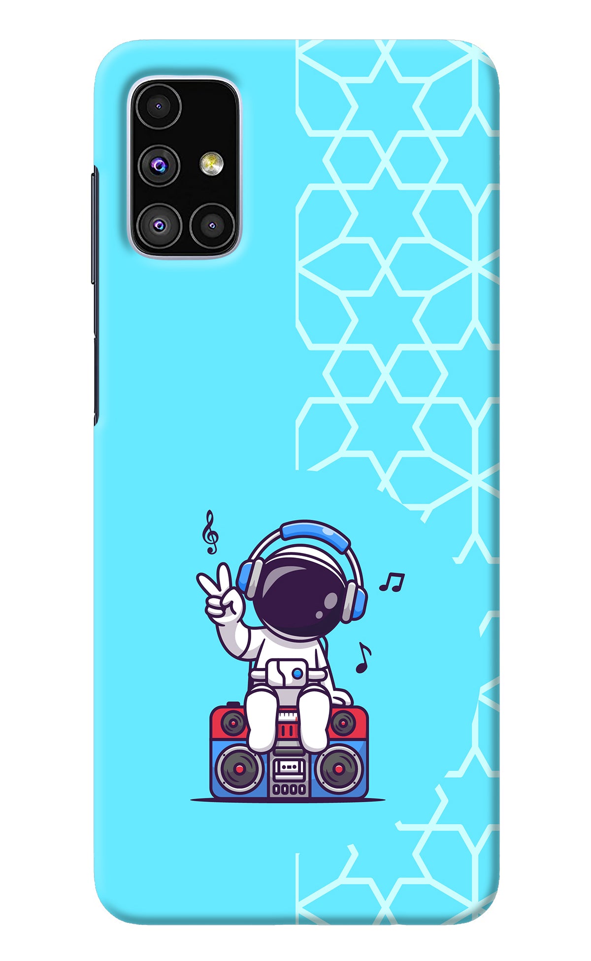 Cute Astronaut Chilling Samsung M51 Back Cover