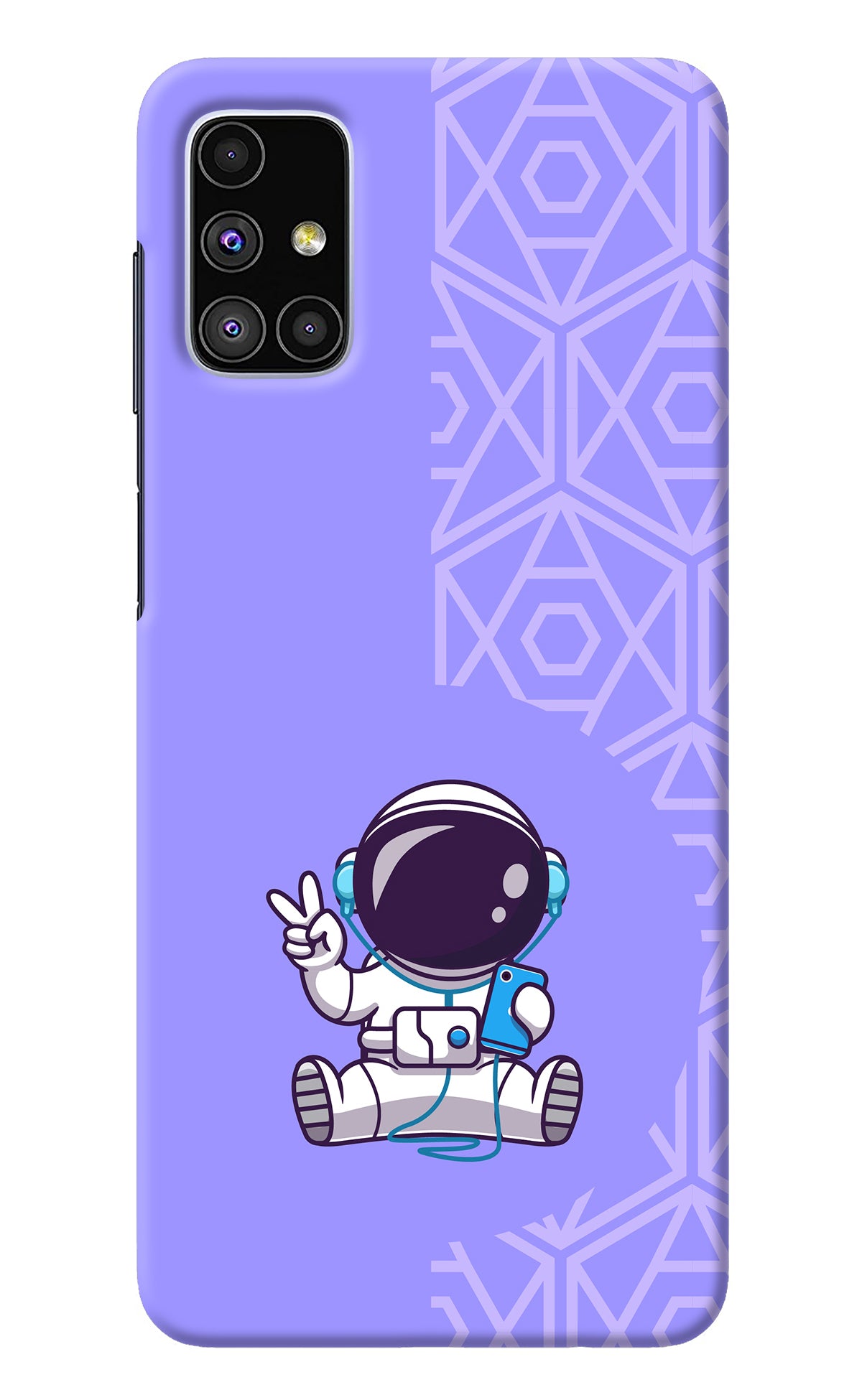 Cute Astronaut Chilling Samsung M51 Back Cover