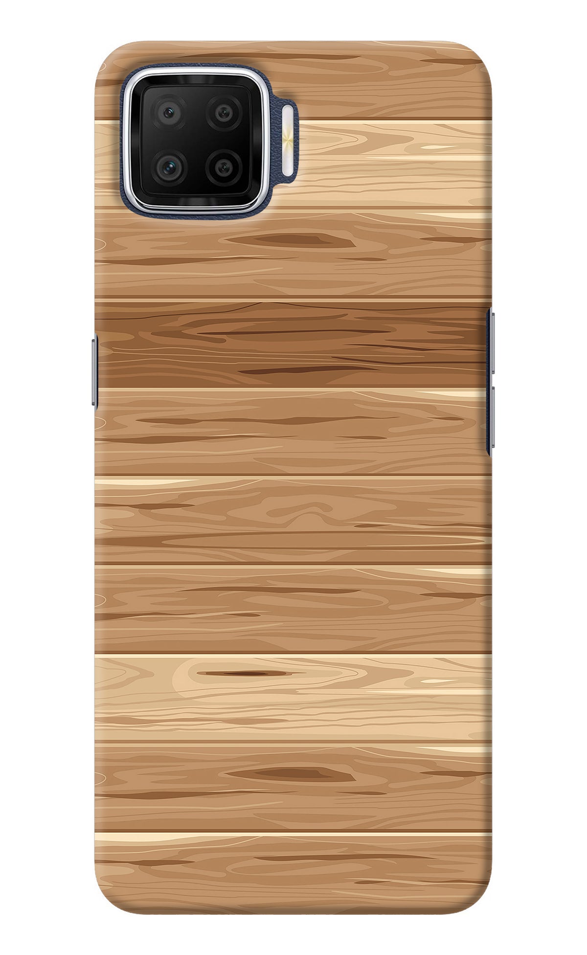 Wooden Vector Oppo F17 Back Cover