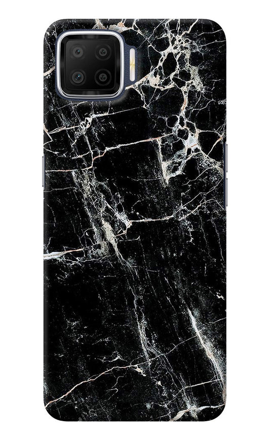 Black Marble Texture Oppo F17 Back Cover