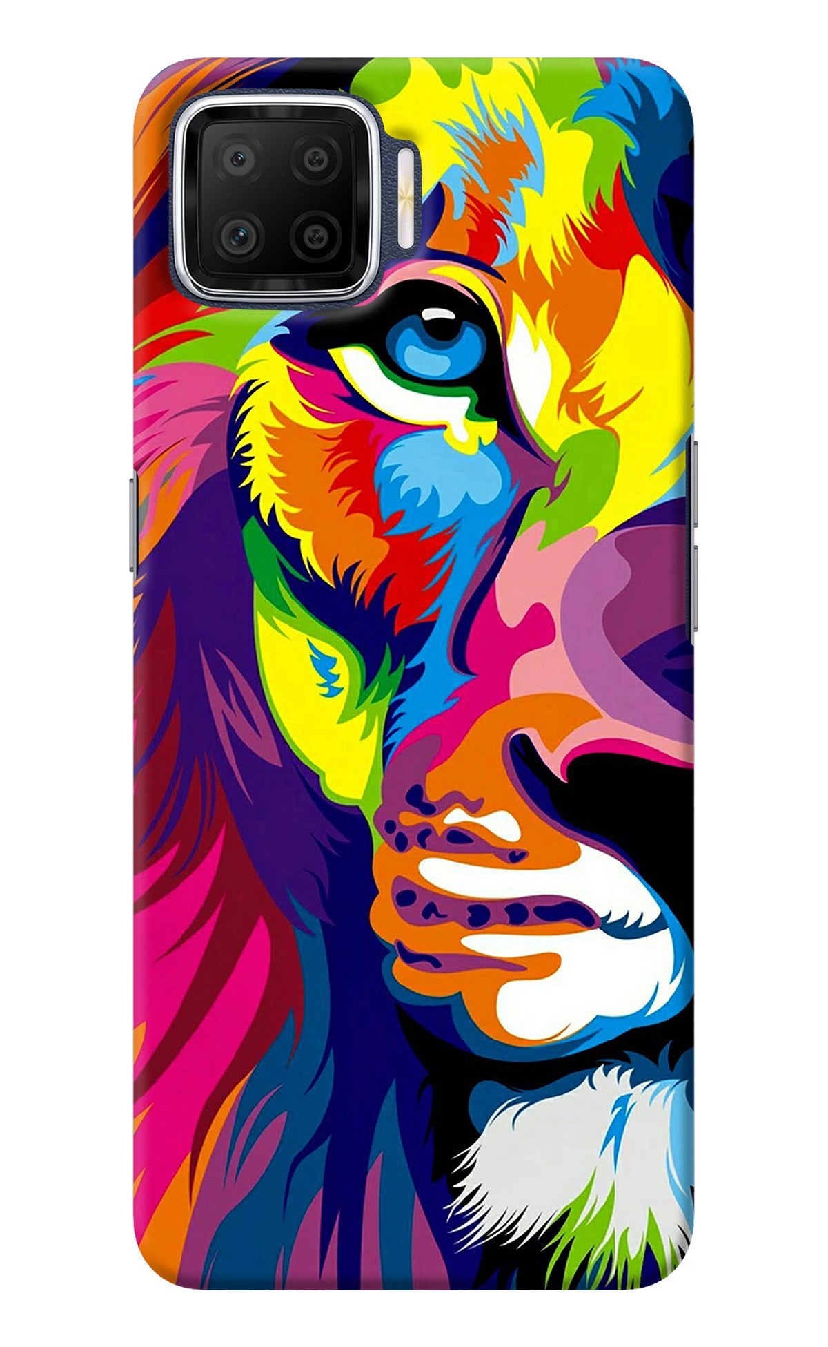 Lion Half Face Oppo F17 Back Cover