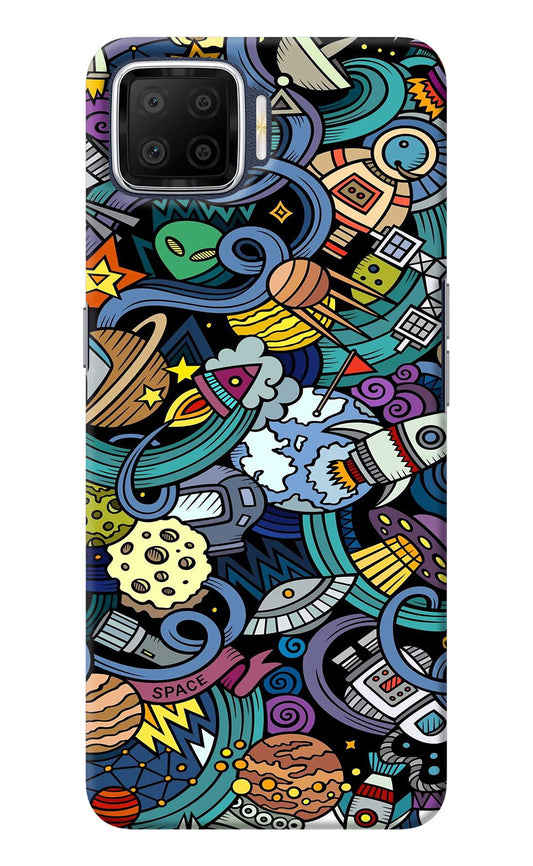 Space Abstract Oppo F17 Back Cover