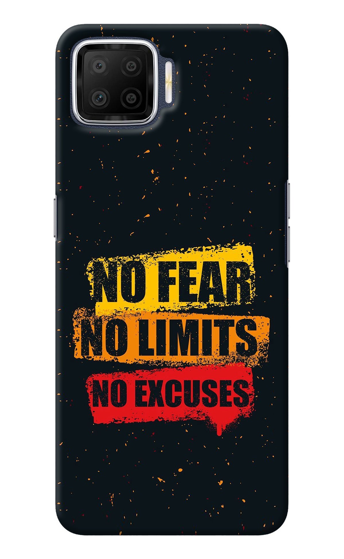 No Fear No Limits No Excuse Oppo F17 Back Cover