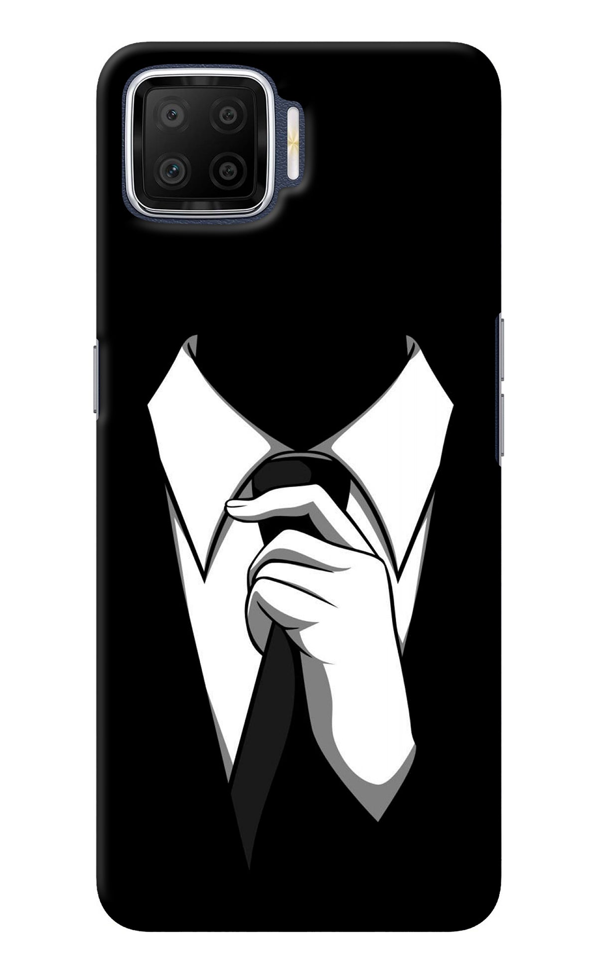 Black Tie Oppo F17 Back Cover