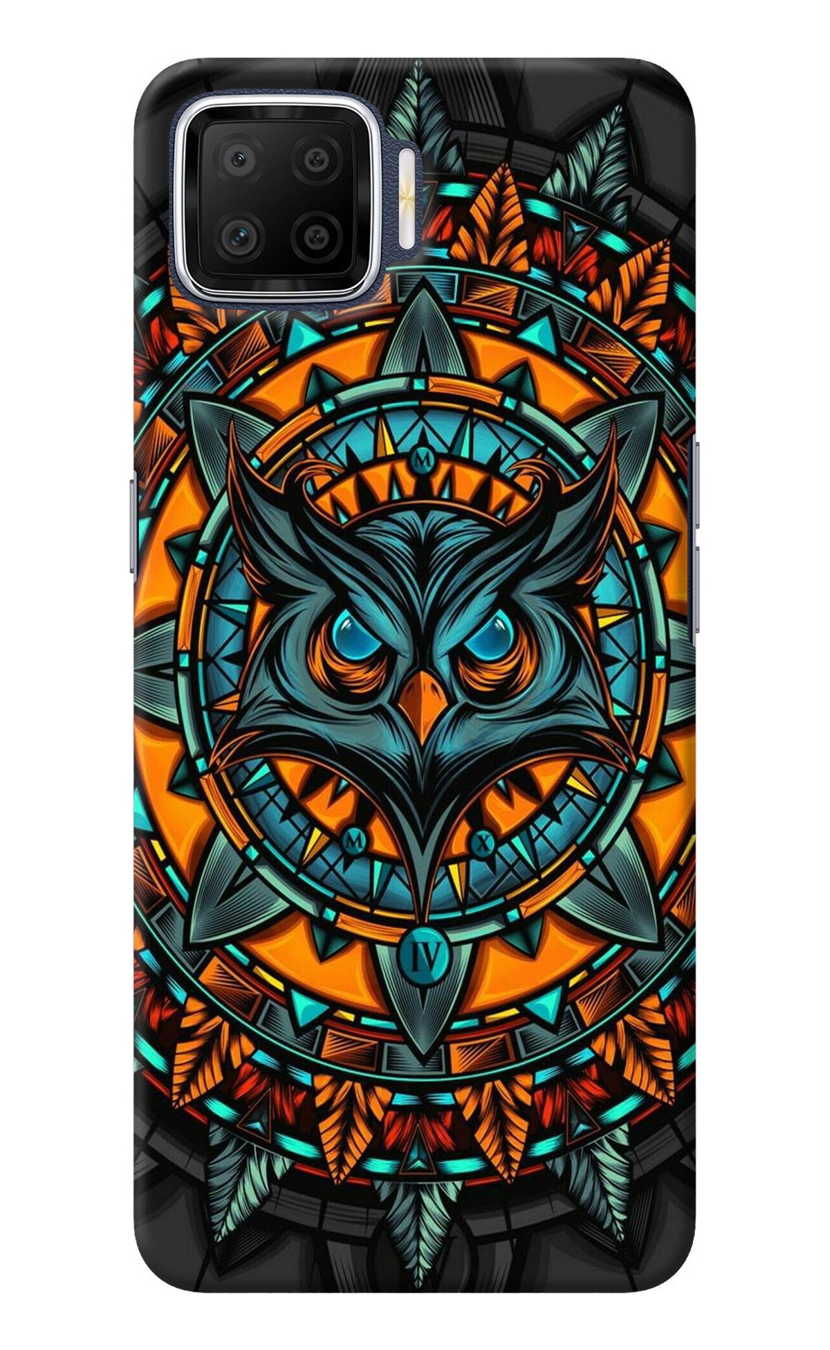 Angry Owl Art Oppo F17 Back Cover