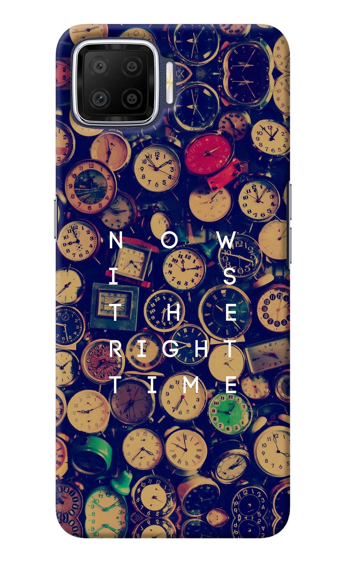 Now is the Right Time Quote Oppo F17 Back Cover