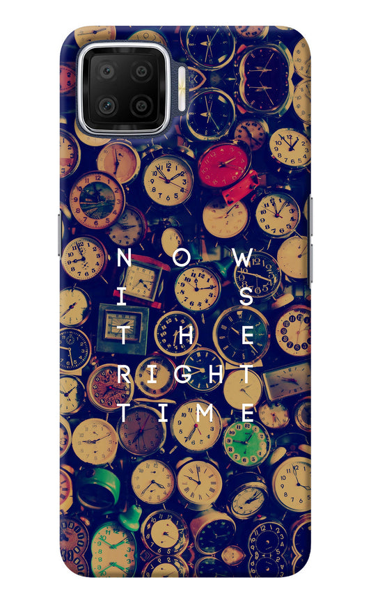 Now is the Right Time Quote Oppo F17 Back Cover