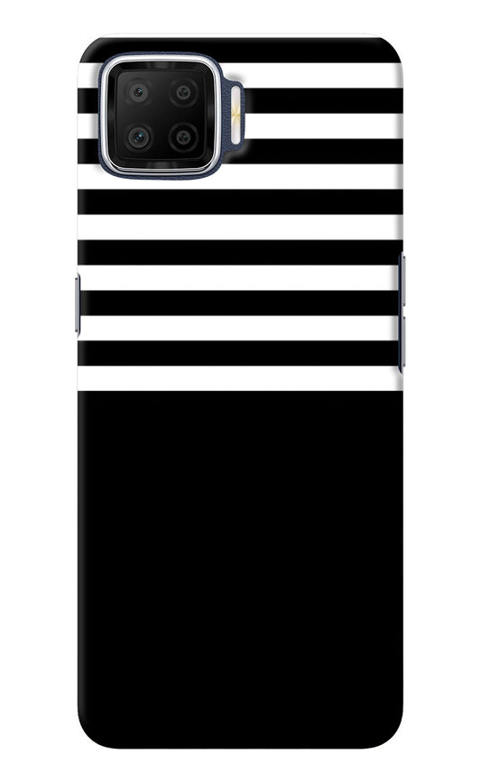 Black and White Print Oppo F17 Back Cover