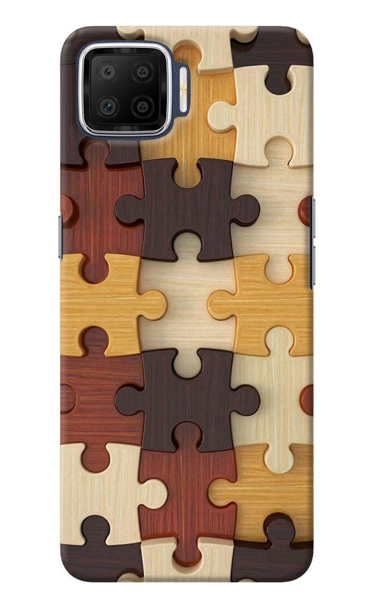 Wooden Puzzle Oppo F17 Back Cover