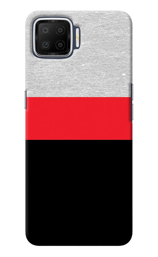 Tri Color Pattern Oppo F17 Back Cover