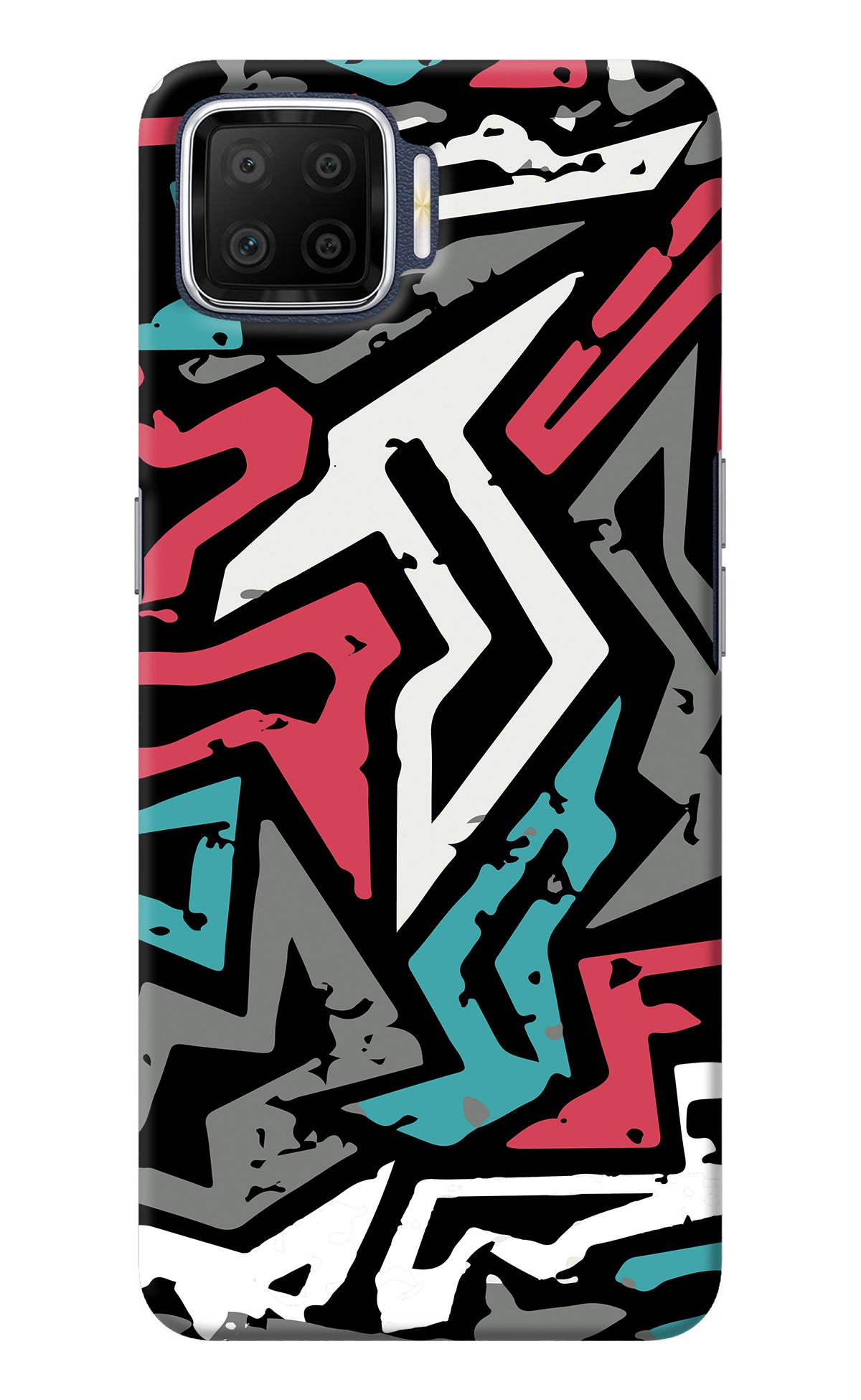 Geometric Graffiti Oppo F17 Back Cover