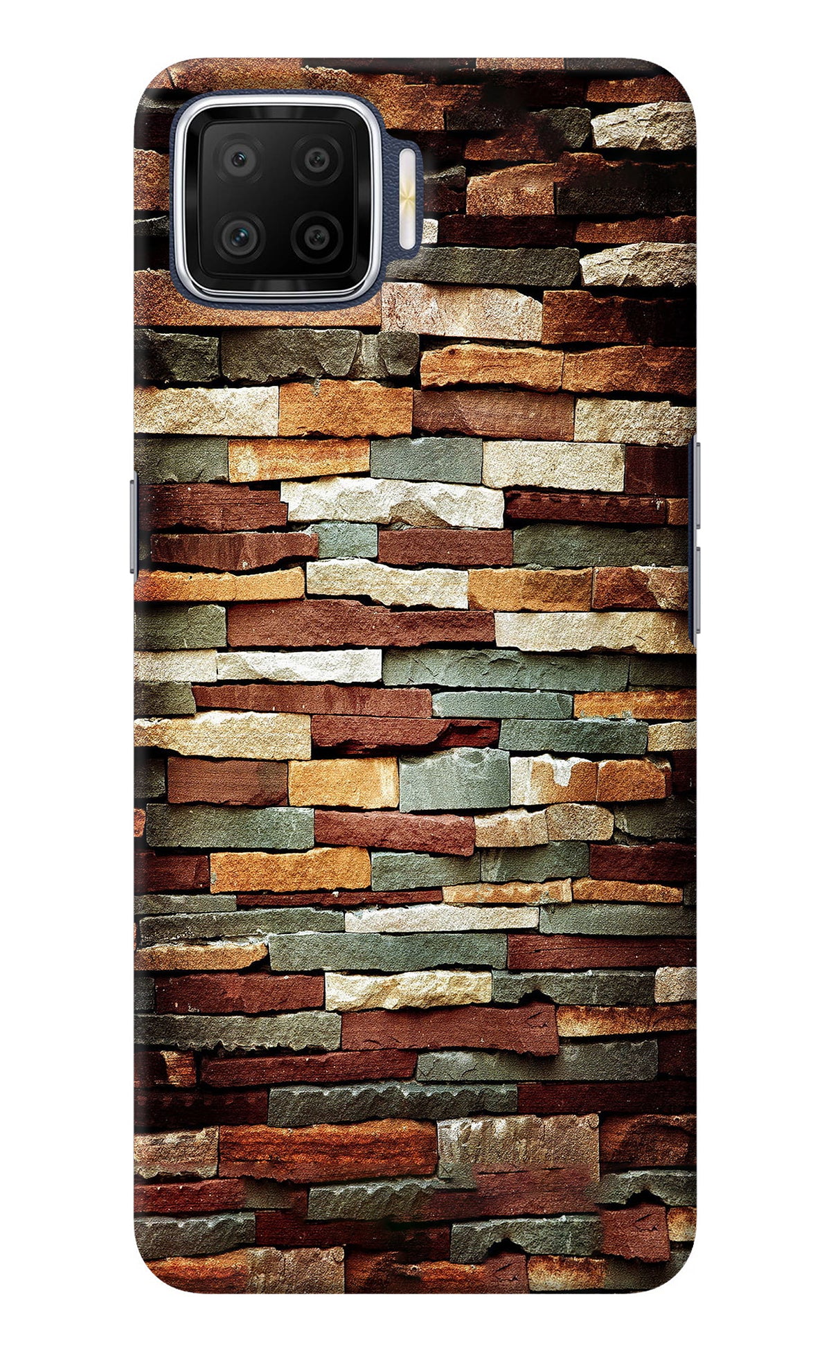 Bricks Pattern Oppo F17 Back Cover