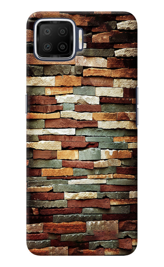 Bricks Pattern Oppo F17 Back Cover