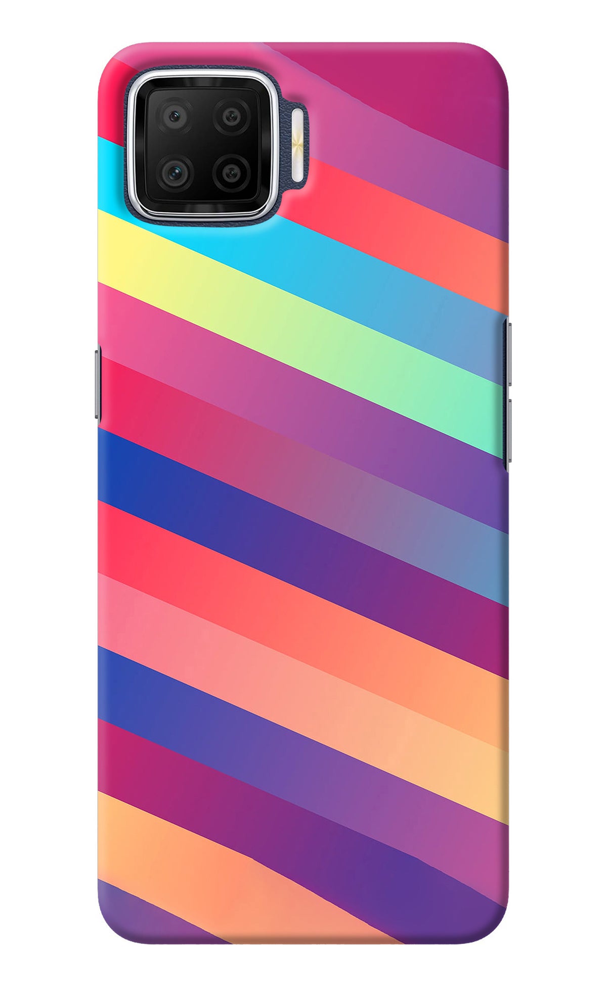 Stripes color Oppo F17 Back Cover