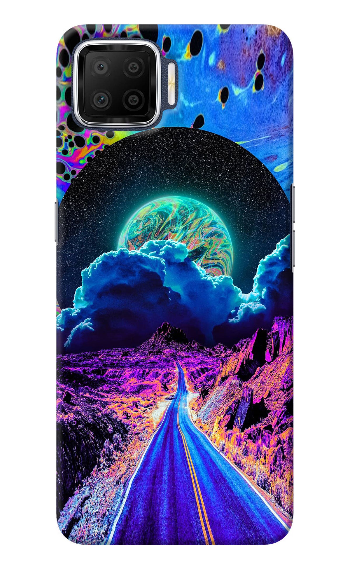 Psychedelic Painting Oppo F17 Back Cover