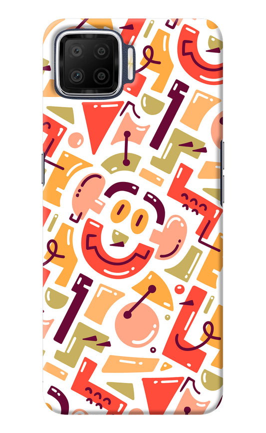 Doodle Pattern Oppo F17 Back Cover