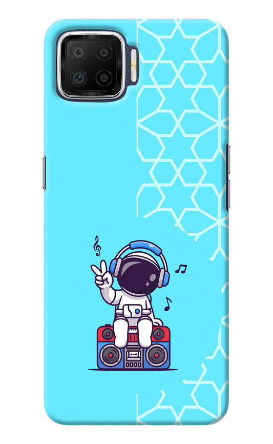 Cute Astronaut Chilling Oppo F17 Back Cover