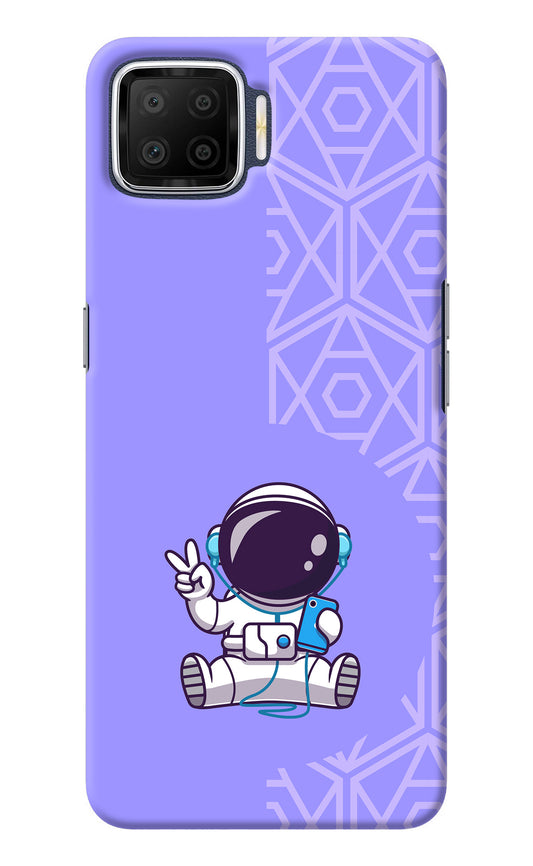 Cute Astronaut Chilling Oppo F17 Back Cover