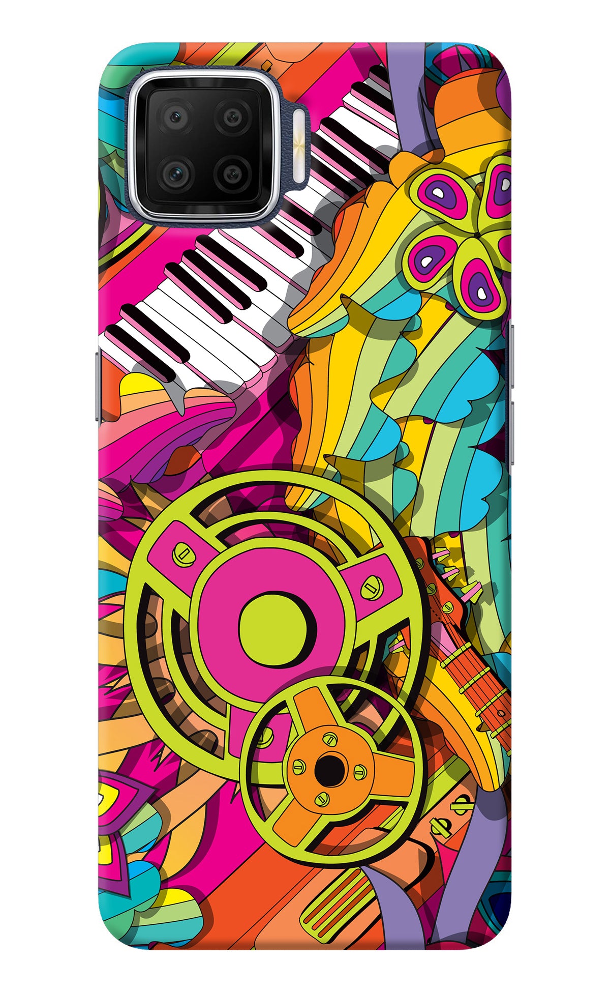 Music Doodle Oppo F17 Back Cover