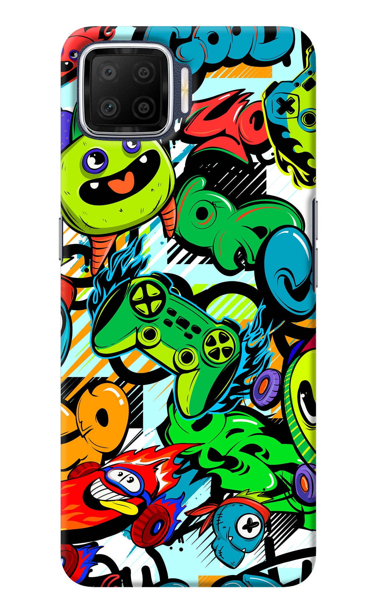 Game Doodle Oppo F17 Back Cover