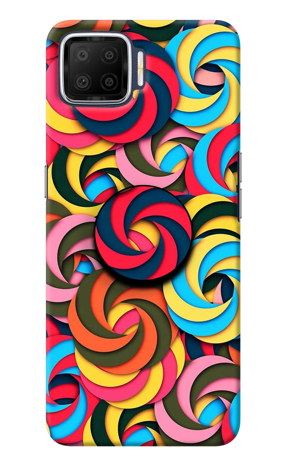 Spiral Pattern Oppo F17 Pop Case